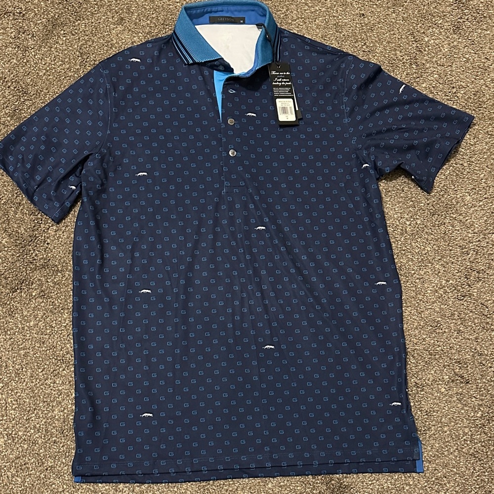 *DONATED* Men's GROVE XXIII “G” Maltese Blue Polo Shirt